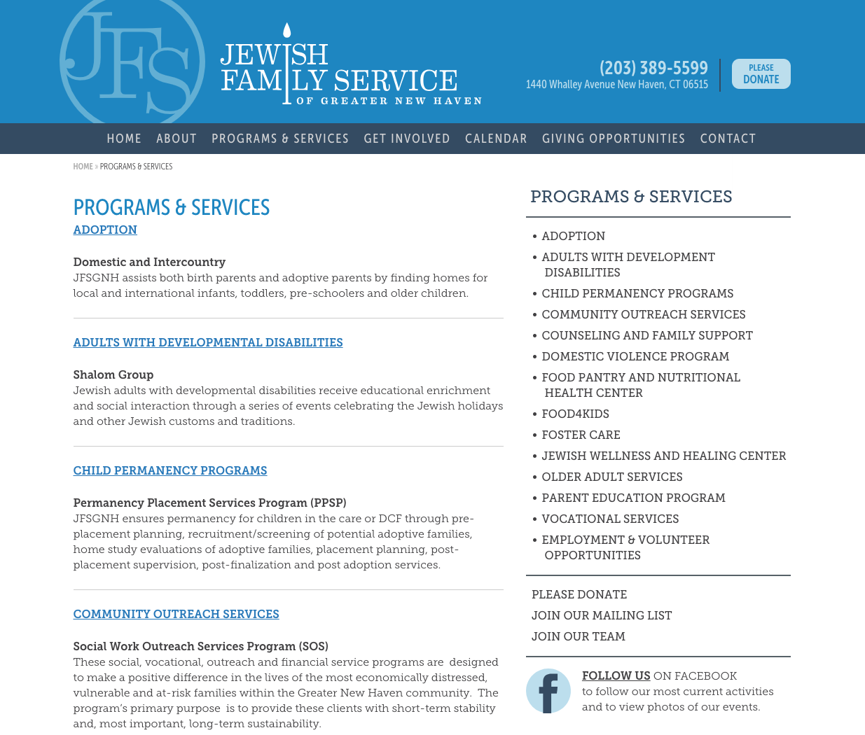 JFS Interior Page